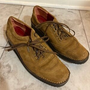 Salvatore Ferragamo Sport brown suede lace-up shoes